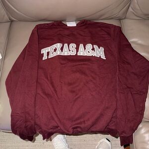 Embroidered Texas A&M Maroon Crewneck